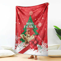 Funny Christmas Chicken Blanket Merry F Caw F - Wonder Print Shop