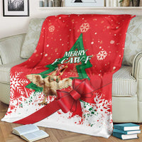 Funny Christmas Chicken Blanket Merry F Caw F - Wonder Print Shop