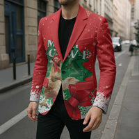 Funny Christmas Chicken Blazer Merry F Caw F - Wonder Print Shop