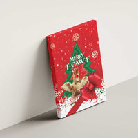 Funny Christmas Chicken Canvas Wall Art Merry F Caw F - Wonder Print Shop