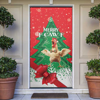 Funny Christmas Chicken Door Cover Merry F Caw F - Wonder Print Shop