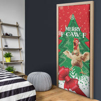 Funny Christmas Chicken Door Cover Merry F Caw F - Wonder Print Shop