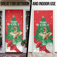 Funny Christmas Chicken Door Cover Merry F Caw F - Wonder Print Shop