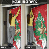 Funny Christmas Chicken Door Cover Merry F Caw F - Wonder Print Shop