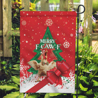 Funny Christmas Chicken Garden Flag Merry F Caw F - Wonder Print Shop