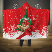 Funny Christmas Chicken Hooded Blanket Merry F Caw F - Wonder Print Shop