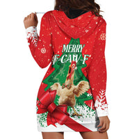 Funny Christmas Chicken Hoodie Dress Merry F Caw F - Wonder Print Shop