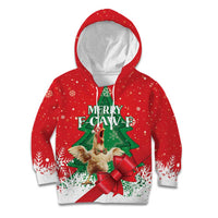 Funny Christmas Chicken Kid Hoodie Merry F Caw F - Wonder Print Shop