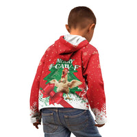 Funny Christmas Chicken Kid Hoodie Merry F Caw F - Wonder Print Shop