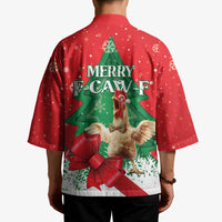 Funny Christmas Chicken Kimono Merry F Caw F - Wonder Print Shop