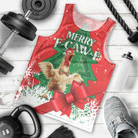 Funny Christmas Chicken Men Tank Top Merry F Caw F - Wonder Print Shop