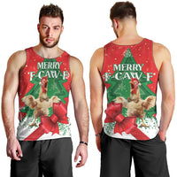 Funny Christmas Chicken Men Tank Top Merry F Caw F - Wonder Print Shop
