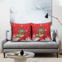 Funny Christmas Chicken Pillow Cover Merry F Caw F - Wonder Print Shop