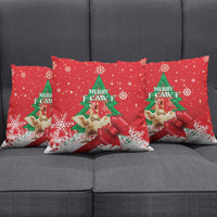 Funny Christmas Chicken Pillow Cover Merry F Caw F - Wonder Print Shop