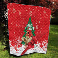 Funny Christmas Chicken Quilt Merry F Caw F - Wonder Print Shop