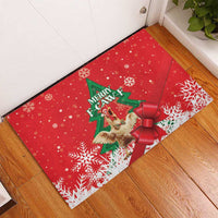 Funny Christmas Chicken Rubber Doormat Merry F Caw F - Wonder Print Shop