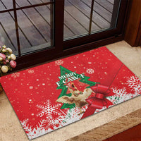 Funny Christmas Chicken Rubber Doormat Merry F Caw F - Wonder Print Shop