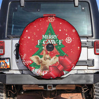 Funny Christmas Chicken Spare Tire Cover Merry F Caw F - Wonder Print Shop