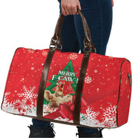 Funny Christmas Chicken Travel Bag Merry F Caw F - Wonder Print Shop