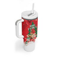 Funny Christmas Chicken Tumbler With Handle Merry F Caw F - Wonder Print Shop