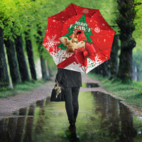Funny Christmas Chicken Umbrella Merry F Caw F - Wonder Print Shop