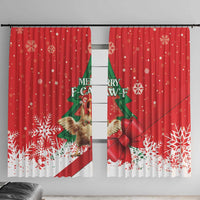 Funny Christmas Chicken Window Curtain Merry F Caw F - Wonder Print Shop