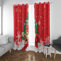 Funny Christmas Chicken Window Curtain Merry F Caw F - Wonder Print Shop