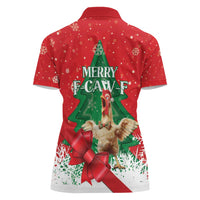 Funny Christmas Chicken Women Polo Shirt Merry F Caw F - Wonder Print Shop