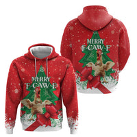 Funny Christmas Chicken Zip Hoodie Merry F Caw F - Wonder Print Shop
