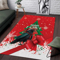 Funny Christmas Raven Area Rug Merry F Caw F - Wonder Print Shop