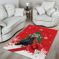 Funny Christmas Raven Area Rug Merry F Caw F - Wonder Print Shop