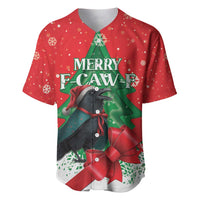 Funny Christmas Raven Baseball Jersey Merry F Caw F - Wonder Print Shop