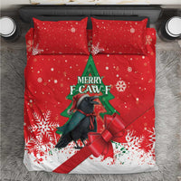 Funny Christmas Raven Bedding Set Merry F Caw F - Wonder Print Shop