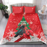 Funny Christmas Raven Bedding Set Merry F Caw F - Wonder Print Shop