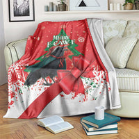 Funny Christmas Raven Blanket Merry F Caw F - Wonder Print Shop