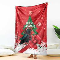 Funny Christmas Raven Blanket Merry F Caw F - Wonder Print Shop