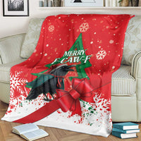 Funny Christmas Raven Blanket Merry F Caw F - Wonder Print Shop