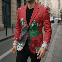 Funny Christmas Raven Blazer Merry F Caw F - Wonder Print Shop
