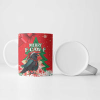 Funny Christmas Raven Ceramic Mug Merry F Caw F - Wonder Print Shop