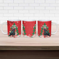 Funny Christmas Raven Ceramic Mug Merry F Caw F - Wonder Print Shop