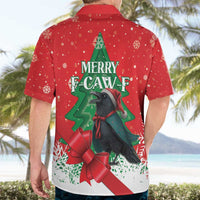 Funny Christmas Raven Hawaiian Shirt Merry F Caw F - Wonder Print Shop