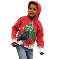 Funny Christmas Raven Kid Hoodie Merry F Caw F - Wonder Print Shop
