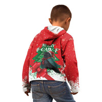 Funny Christmas Raven Kid Hoodie Merry F Caw F - Wonder Print Shop