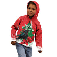 Funny Christmas Raven Kid Hoodie Merry F Caw F - Wonder Print Shop