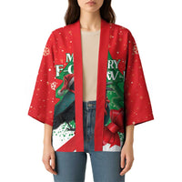 Funny Christmas Raven Kimono Merry F Caw F - Wonder Print Shop