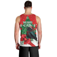 Funny Christmas Raven Men Tank Top Merry F Caw F - Wonder Print Shop