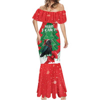 Funny Christmas Raven Mermaid Dress Merry F Caw F - Wonder Print Shop