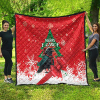 Funny Christmas Raven Quilt Merry F Caw F - Wonder Print Shop