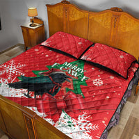 Funny Christmas Raven Quilt Bed Set Merry F Caw F - Wonder Print Shop