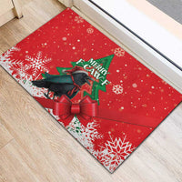 Funny Christmas Raven Rubber Doormat Merry F Caw F - Wonder Print Shop